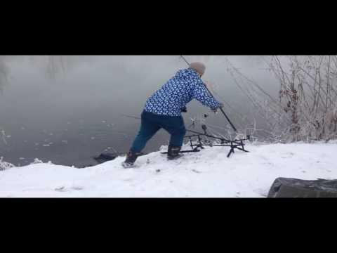 Рыбалка теплое. Рыбалка зимой на теплом канале у Новочеркасской ГРЭС. Карп на снегу.